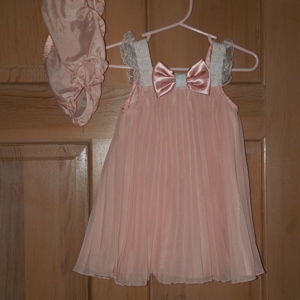 Pretty elegant pink dress with underwear